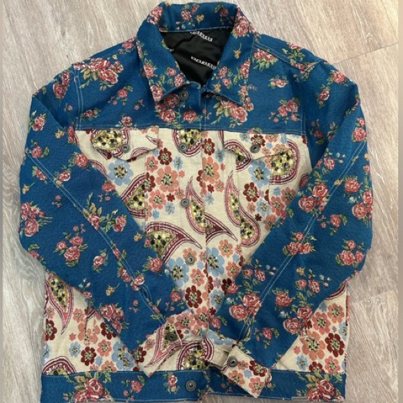 Valabasas "Picasso" Jacket multicolored paisley and floral design sz M - Picture 2 of 12